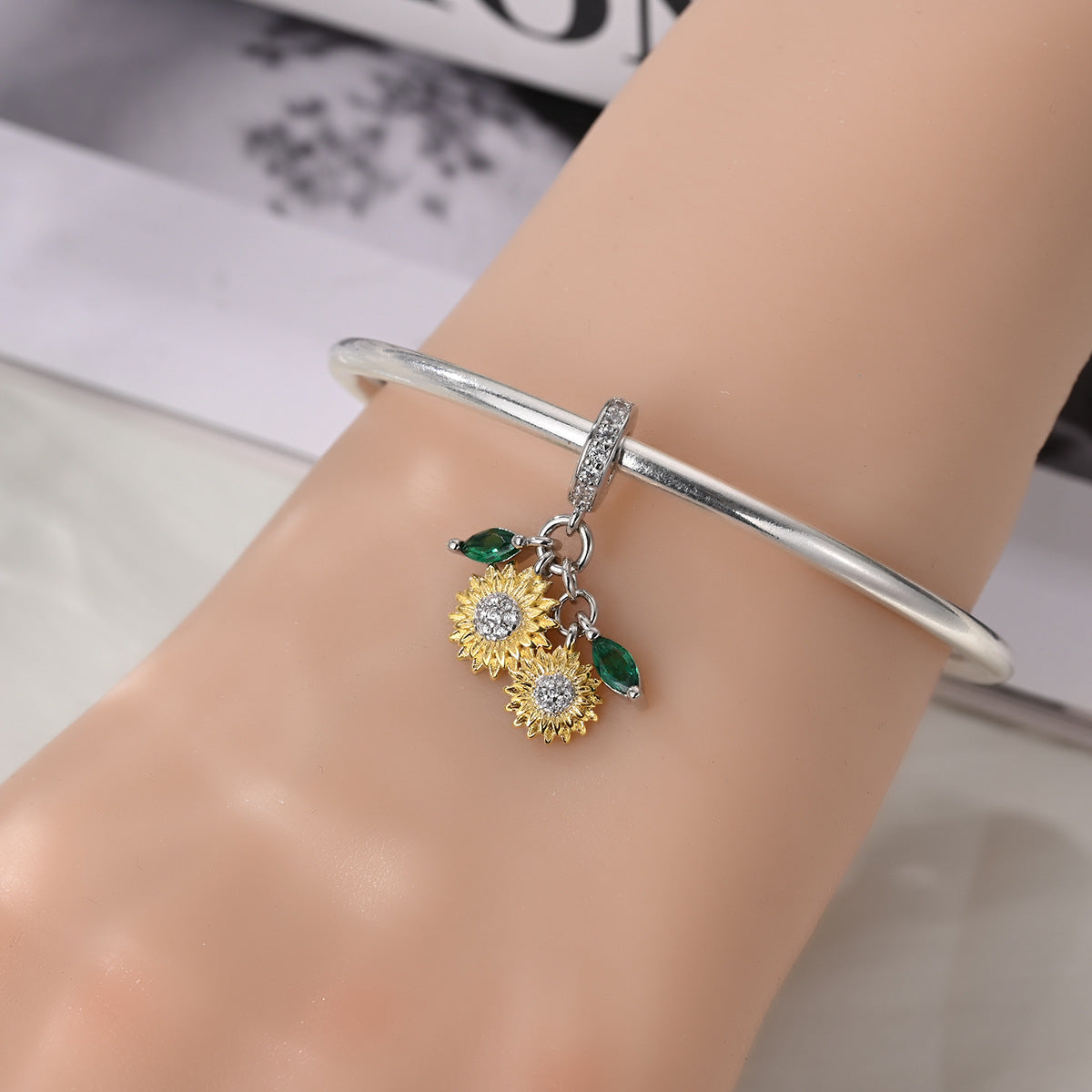 Double Sunflower Pendant