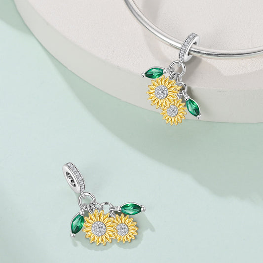 Double Sunflower Pendant