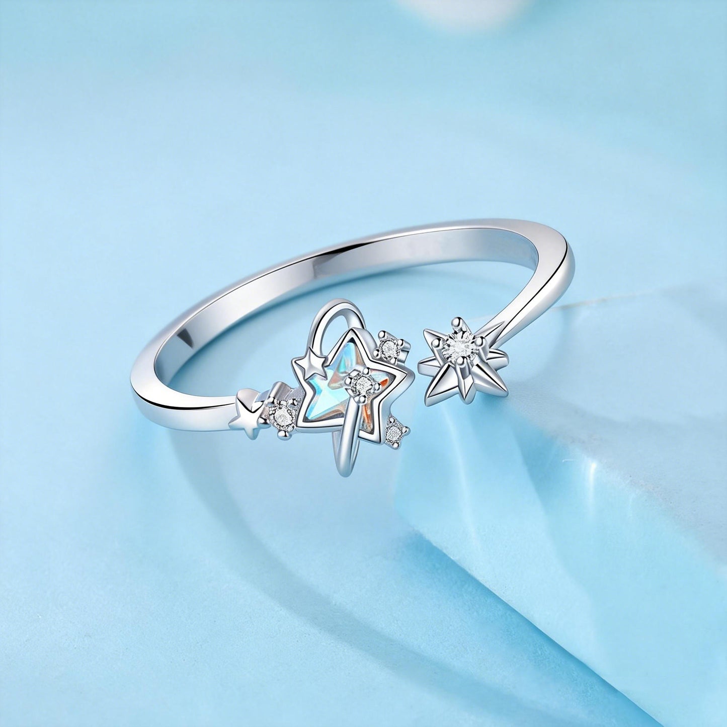 Colorful Meteor Adjustable Ring