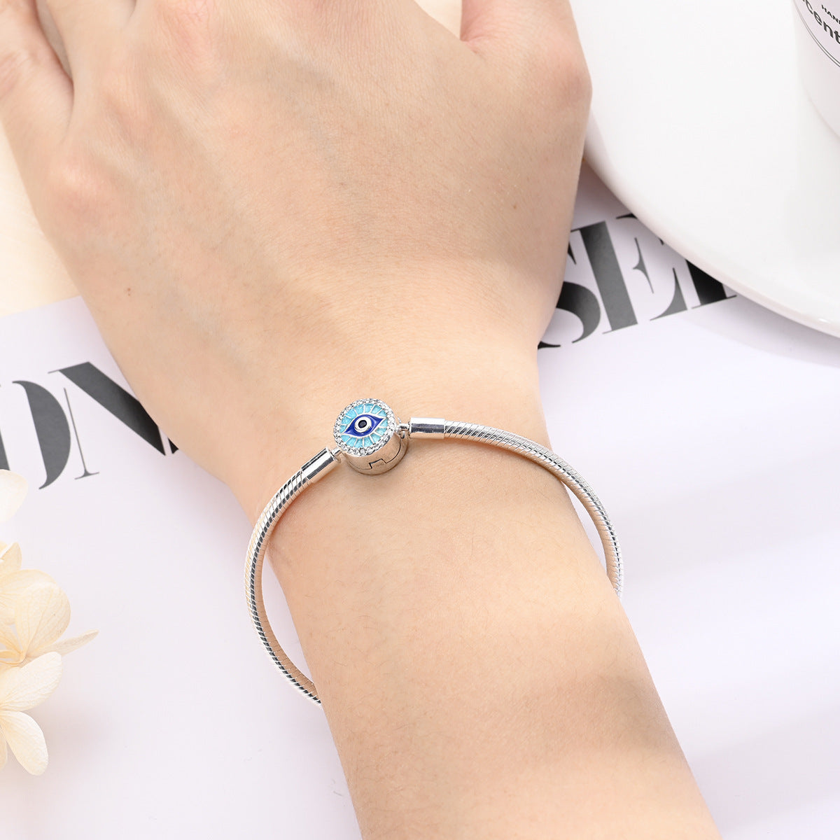 Evil Eye Pavé Charm Bangle