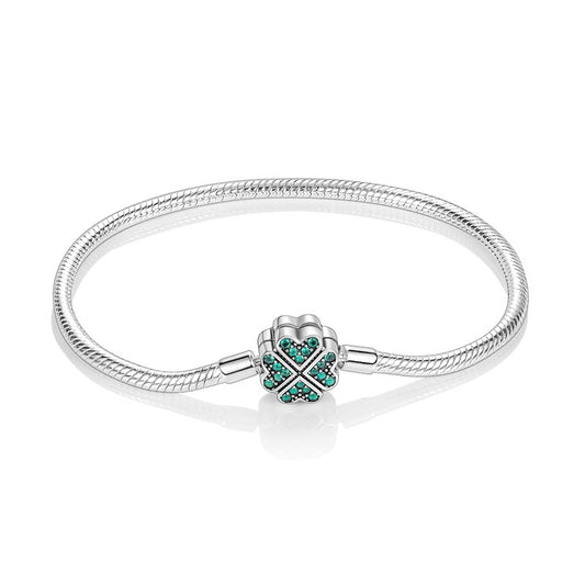 Four-leaf clover zirconium bracelet