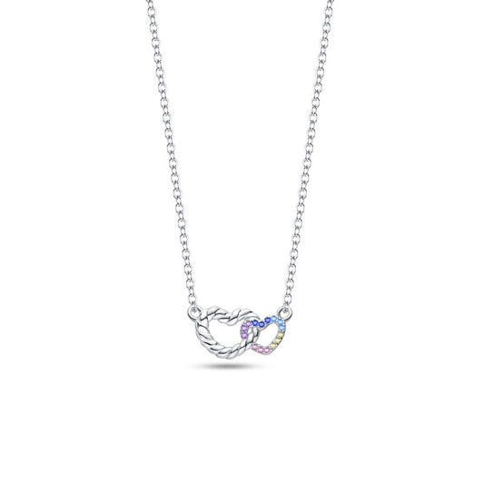 Heart-shaped zircon necklace