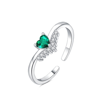 A gorgeous heart-shaped necklace with an adjustable ring.