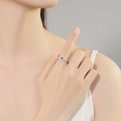 A gorgeous heart-shaped necklace with an adjustable ring.