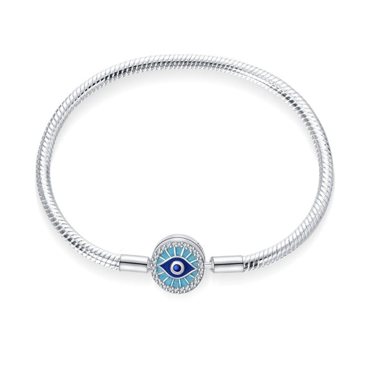 Evil Eye Pavé Charm Bangle